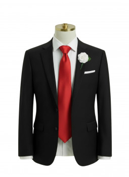 CORBATA SATÉN ROJO