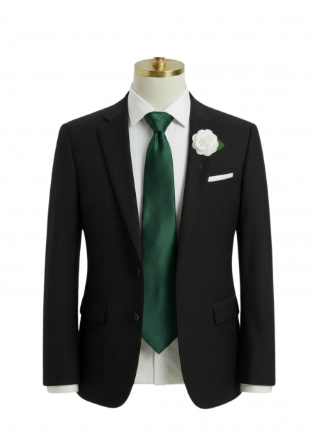 CORBATA SATÉN VERDE
