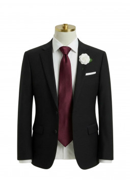 CRAVATE SATIN BORDEAUX