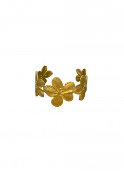 BRACCIALE FIORI DORATO