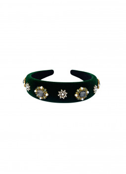 CERCHIETTO VELLUTO VERDE