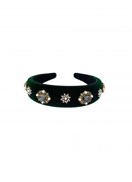 CERCHIETTO VELLUTO VERDE