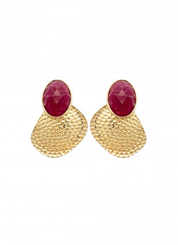 BRINCO BORDEAUX E DOURADO