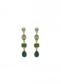 BOUCLE D'OREILLE VERTE
