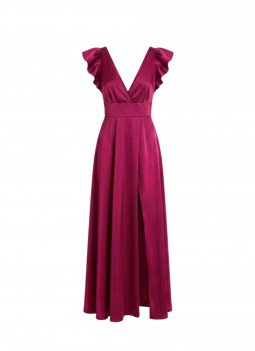PINK / CHERRY DRESS WITH RUFFLES