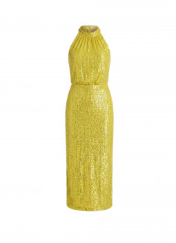 VESTIDO LANTEJOULAS AMARELO