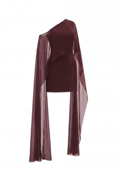 VESTIDO CURTO BORDEAUX
