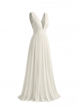 PLISSIERTES WEIßES KLEID