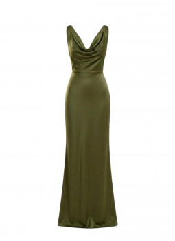 LANGES KLEID IN TROCKENGRÜN