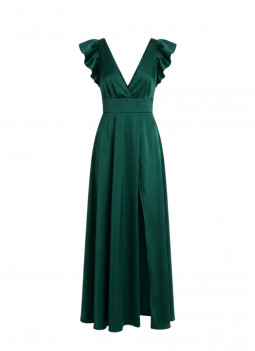 VESTITI LUNGO VERDE FOGLIE