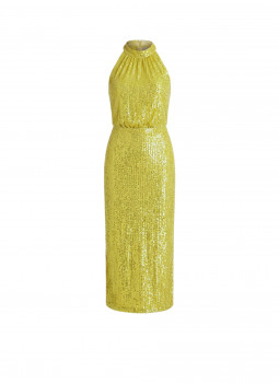 GELBES PAILLETTENKLEID
