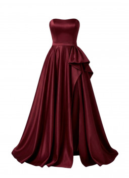VESTITO STRUTTURATO BORDEAUX