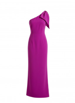 VESTIDO LONGO FUCSIA LAÇO