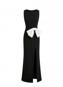 VESTIDO LONGO PRETO LAÇO