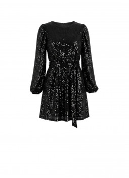 SCHWARZES PAILLETTENKLEID