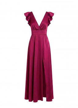ROBE ROSE / CERISE AVEC VOLANTS