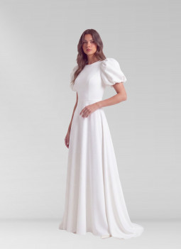 ROBE DE MARIÉE À MANCHES COURTES