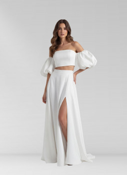CONJUNTO TOP Y FALDA NOVIA