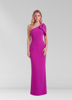 VESTIDO LARGO FUCSIA LAZO