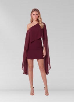 VESTIDO CORTO BURDEOS