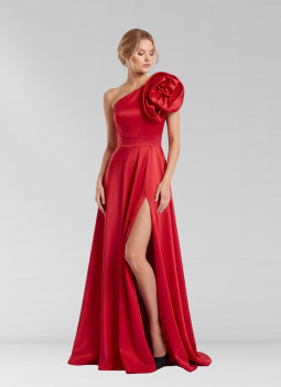 STRUKTURIERTES PRINZESSINENROTES KLEID