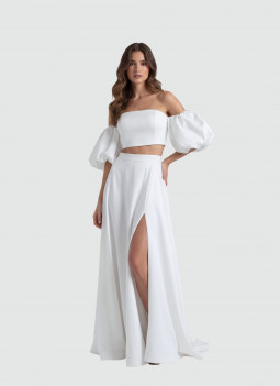 CONJUNTO TOP Y FALDA NOVIA