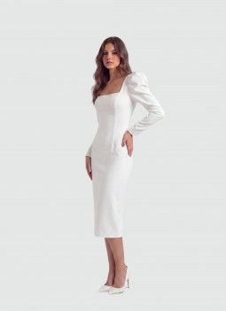 VESTIDO MIDI BLANCO