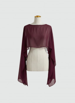 BORDEAUX SHAWL / CAPE