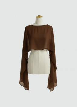 BROWN SHAWL / CAPE