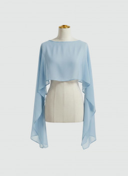 BLAUES CAPE-SCHAL