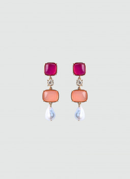 PENDIENTE MULTICOLOR ROSA
