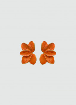 BRINCO FLOR LARANJA