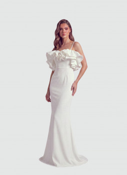 VESTIDO NOIVA FOLHOS