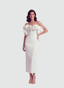 VESTIDO MIDI BLANCO