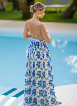 OUTLET | VESTIDO FLORAL AZUL