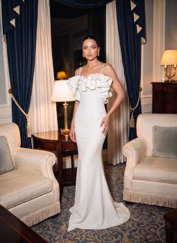 BRIDAL DRESS WITH RUFFLES