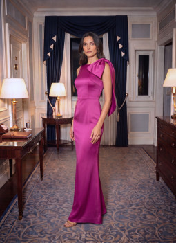 STRUCTURED FUCHSIA DRESS