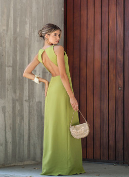 LIME GREEN LONG DRESS