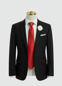 RED SATIN TIE