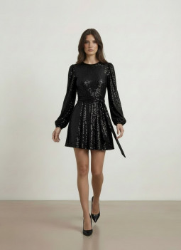 ROBE EN PAILLETTES NOIRE