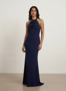 VESTITO LUNGO BLU NAVY