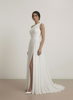 DRAPED WEDDING DRESS