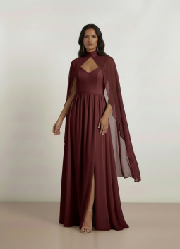 BORDEAUX CAPE WITH COLLAR