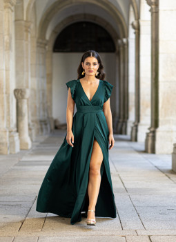 ÚLTIMOS - VESTIDO LARGO VERDE