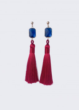 BLUE AND RED EARRING