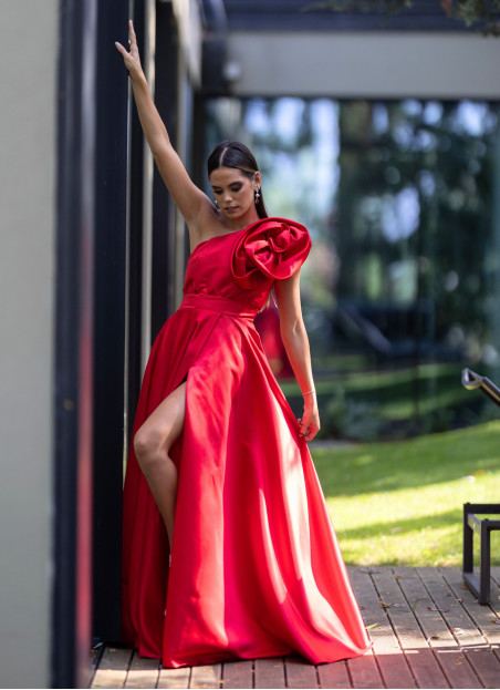 VESTIDO ESTRUCTURADO PRINCESA ROJO