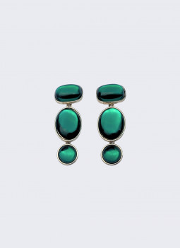 BOUCLE D'OREILLE VERTE