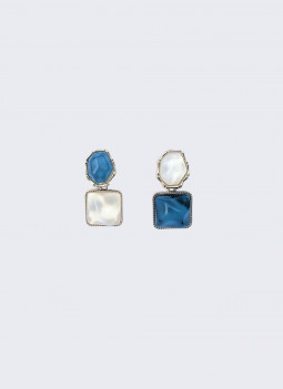 BLUE AND WHITE EARRING