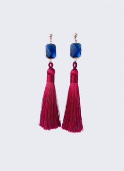 BLUE AND RED EARRING