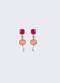 MULTICOLOR PINK EARRING